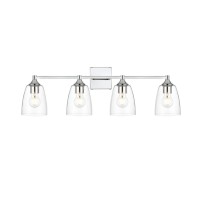 Gianni 4 Light Chrome And Clear Bath Sconce