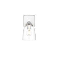 Gianni 1 Light Chrome And Clear Bath Sconce