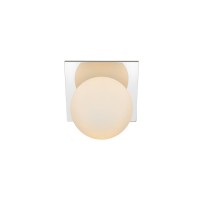 Jillian 1 Light Chrome And Frosted White Bath Sconce