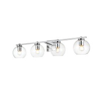 Juelz 4 Light Chrome And Clear Bath Sconce