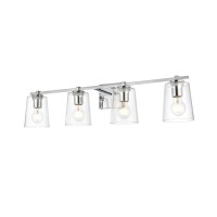 Kacey 4 Light Chrome And Clear Bath Sconce