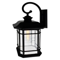 Cwi Lighting Blackburn 1 Light Black Metal Outdoor Wall Light