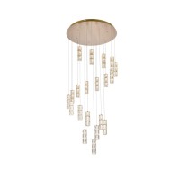 Polaris 38 Inch Led Chandelier In Gold