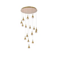 Amherst 36 Inch Led Chandelier In Satin Gold