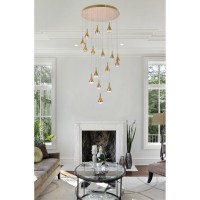 Amherst 36 Inch Led Chandelier In Satin Gold