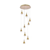 Amherst 24 Inch Led Chandelier In Satin Gold