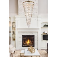 Sydney 36.5 Inch Spiral Crystal Chandelier In Satin Gold