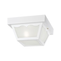 Westinghouse Lighting 6697500 825 In White Square Exterior Porch Light