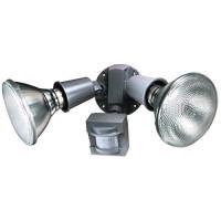 Heath Zenith Sl-5408-Gr 110-Degree Motion-Sensing Flood Security Light, Gray