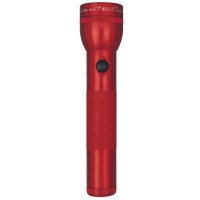 Maglite Heavy-Duty Incandescent 2-Cell D Flashlight, Red