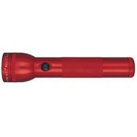 Maglite Heavy-Duty Incandescent 2-Cell D Flashlight, Red