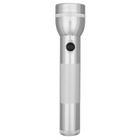 Maglite Heavy-Duty Incandescent 2-Cell D Flashlight, Silver