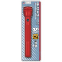 Maglite Heavy-Duty Incandescent 3-Cell D Flashlight, Red