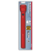 Maglite Heavy-Duty Incandescent 4-Cell D Flashlight, Red