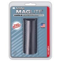 Maglite Black Plain Leather Holster For Aa Cell Mini Flashlights