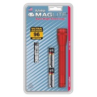 Maglite Mini Incandescent 2-Cell Aa Flashlight, Red