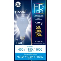 Ge Lighting 97785 50/100/150-Watt A21 3-Way Reveal Light Bulb