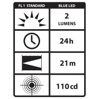 Streamlight 65022 Stylus 2Lumen Blue Led Pen Light With 3 Aaaa Alkaline Batteries Black