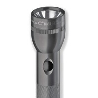 Maglite Heavy-Duty Incandescent 2-Cell D Flashlight, Gray