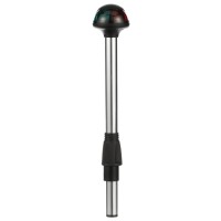 Bicolor stowaway bow navigation light 5092107 features both red and green lenses that illuminate in a 225 degree arc The aluminum pole has the universal locking collar for secure mounting to cam lock or threaded bases at the bow of your boat The 9watt wed