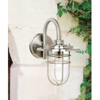 John Timberland Stratus Modern Industrial Outdoor Wall Light Fixture Brushed Nickel Steel 12 3/4