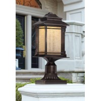 John Timberland Outdoor Pier Mount Post Adapter Antique Bronze Aluminum Fluted Column Style Base 5 3/4