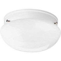 Progress Lighting P3408-30 1-Light Close-To-Ceiling Fixture, White