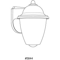 Progress Lighting P5844-30 Polycarbonate Outdoor, 6-Inch Width X 8-3/4-Inch Height, White