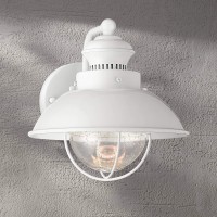 John Timberland Fordham Rustic Industrial Farmhouse Outdoor Barn Light Fixture White Led 8 1/4