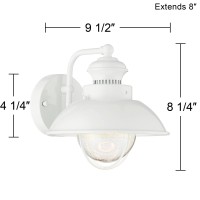 John Timberland Fordham Rustic Industrial Farmhouse Outdoor Barn Light Fixture White Led 8 1/4