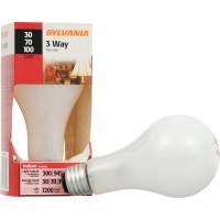 Sylvania 3 Way 30W Incandescent A21 Light Bulb, 70W/100W/120W, 100 Cri, 2850K, Soft White (19385)