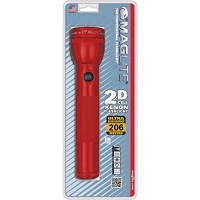 Maglite Heavy-Duty Incandescent 4-Cell D Flashlight In Display Box, Red