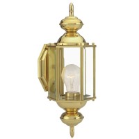 Design House 501692 Augusta 1 Light Indoor/Outdoor Wall Light, Solid Brass