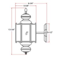 Design House 501692 Augusta 1 Light Indoor/Outdoor Wall Light, Solid Brass