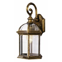 Trans Globe Lighting 4181 Bg Traditional One Wall Lantern Outdoor-Post-Lights, Black Gold