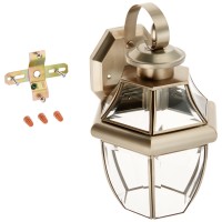 Trans Globe Lighting Trans Globe Imports 4310 Bn Traditional One Light Wall Lantern From Courtyard Collection In Pwt, Nckl, B/S, Slvr. Finish, Brushed Nickel