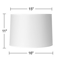 Hardback White Medium Drum Paper Lamp Shade 15