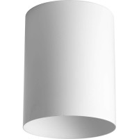 Progress Lighting P5774-30 Cylinder Outdoor, 5-Inch Diameter X 6-1/2-Inch Height, White