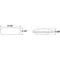 Peterson 421R Red 6.5-Inch Oval Stop Turn And Tail Light