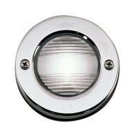 Chrome plated brass with a black flush mount bracket For use on sail or power boats under 656 in length 2 mile visibility vertical flush mount only Diameter 3