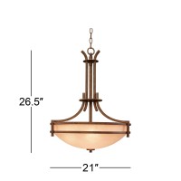 Franklin Iron Works Oak Valley Rustic Bronze Pendant Chandelier 21