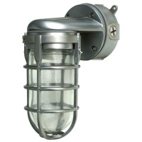 Woods L1707Sv Traditional 150W Incandescent Weather Industrial Light, Wall Mount, Silver,Large