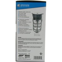 Woods L1706 Vandal Resistant Security Light With Ceiling Mount (150W Incandescent Bulb; Silver)