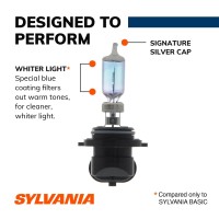 DescriptionThe SYLVANIA SilverStar High Performance Halogen Headlight delivers a brighter and whiter light SYLVANIA achieves this using a specially design filament propriety gas mixture as well as a lamp coating that shifts the color temperature towards a