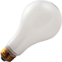 Eiko 15810 100A/Rs/Tf-130V - Ptfe Coated Rough Service 100 Watt A19 Light Bulb, Long Life 130 Volt