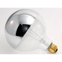 Bulbrite 100G40Hm Half Chrome 100W Globe Shape Bulb