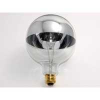 Bulbrite 100G40Hm Half Chrome 100W Globe Shape Bulb