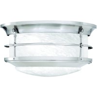 Thomas Lighting Sl928378 Newport Outdoor Ceiling Light, Brushed Nickel, 11 X 11 X 5