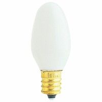 Feit Electric Bp4C7/W/4 4-Watt C7 Night Light Bulb With Candelabra Base, White, 4 Pack