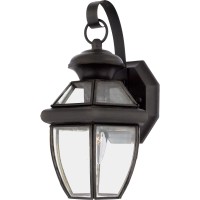 Quoizel Ny8315Z Newbury Outdoor Wall Lantern Wall Mount Lighting, 1-Light, 150 Watt, Medici Bronze (12